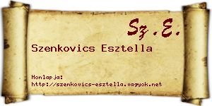 Szenkovics Esztella névjegykártya